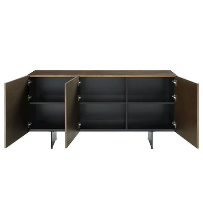 Malika Server, Ceramic Top & Copper Cross Brushed