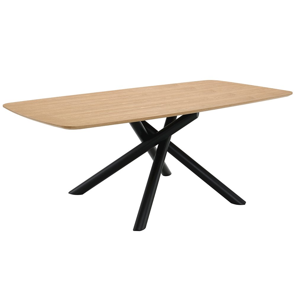 Lawton Dining Table, Natural & Black