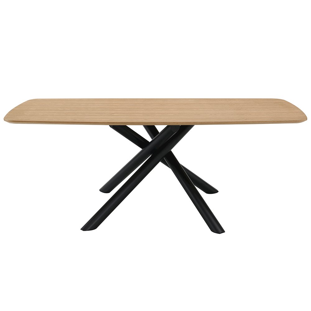 Lawton Dining Table, Natural & Black