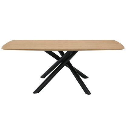 Lawton Dining Table, Natural & Black