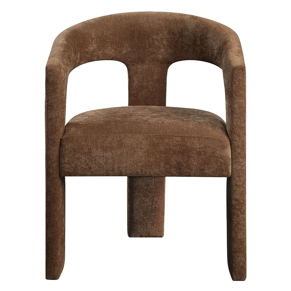 Leonardo Arm Chair (Set-2), Brown Linen