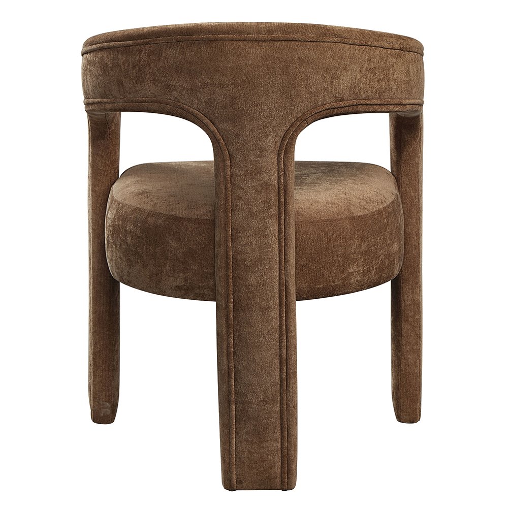 Leonardo Arm Chair (Set-2), Brown Linen
