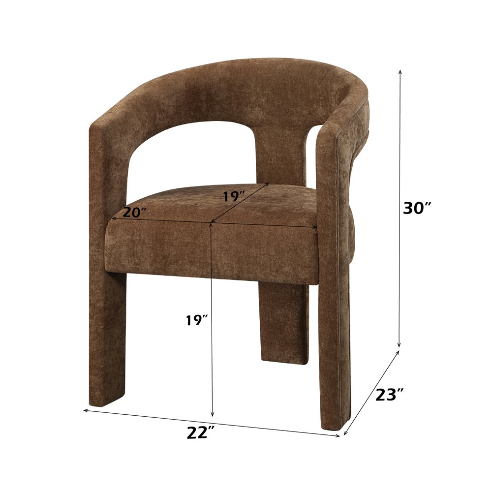 Leonardo Arm Chair (Set-2), Brown Linen