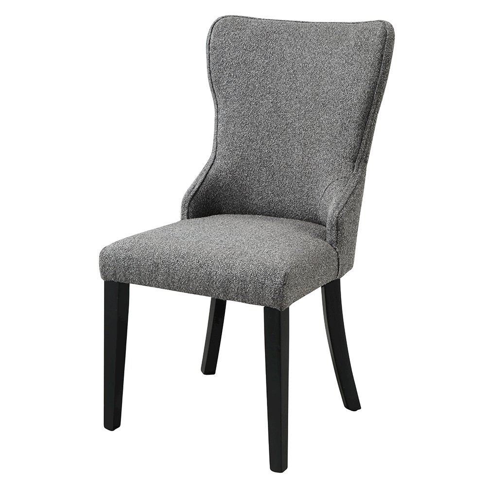 Marioly Side Chair (Set-2), Gray Boucle