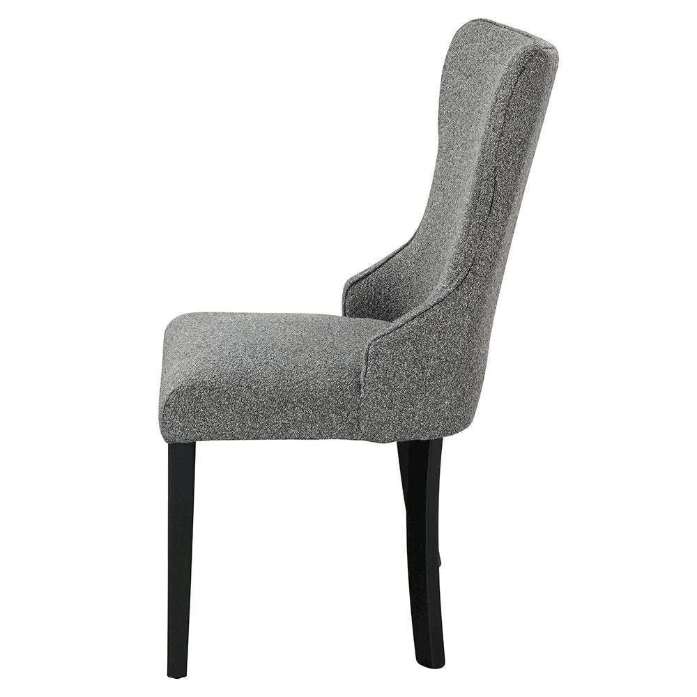 Marioly Side Chair (Set-2), Gray Boucle