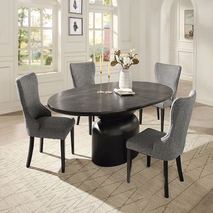 Marioly Side Chair (Set-2), Gray Boucle