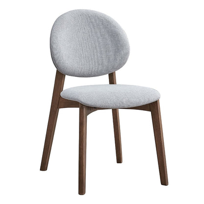 Gilsea Side Chair (Set2), Fabric, Brown PU & Brown Finish