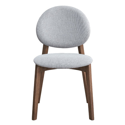 Gilsea Side Chair (Set2), Fabric, Brown PU & Brown Finish