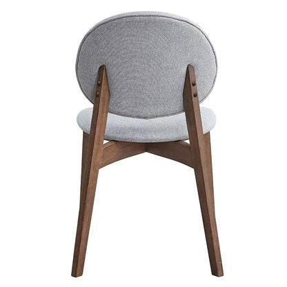 Gilsea Side Chair (Set2), Fabric, Brown PU & Brown Finish
