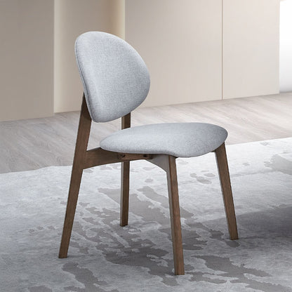 Gilsea Side Chair (Set2), Fabric, Brown PU & Brown Finish