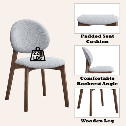 Gilsea Side Chair (Set2), Fabric, Brown PU & Brown Finish