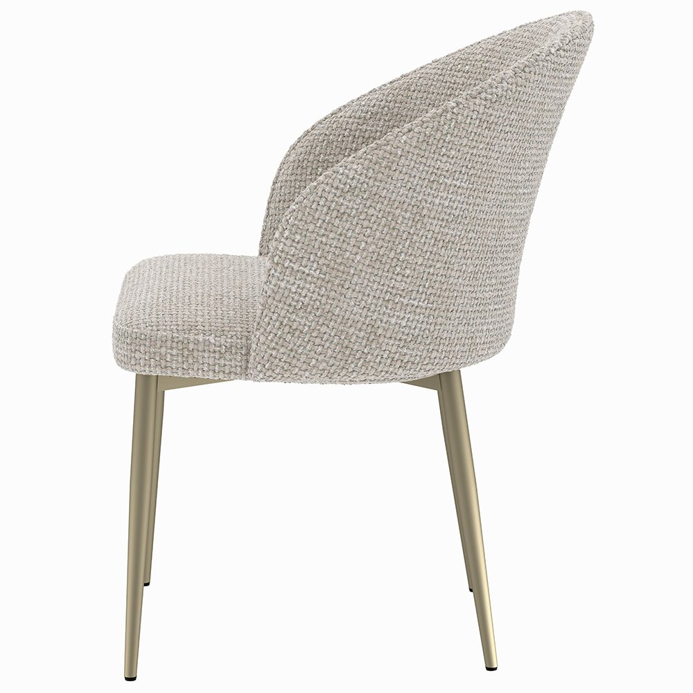 Cora Side Chair (Set-2), Gray Fabric