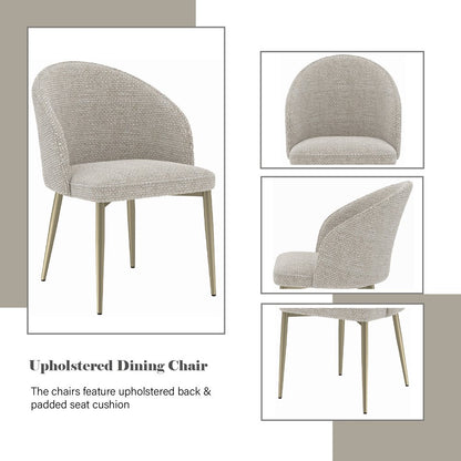 Cora Side Chair (Set-2), Gray Fabric