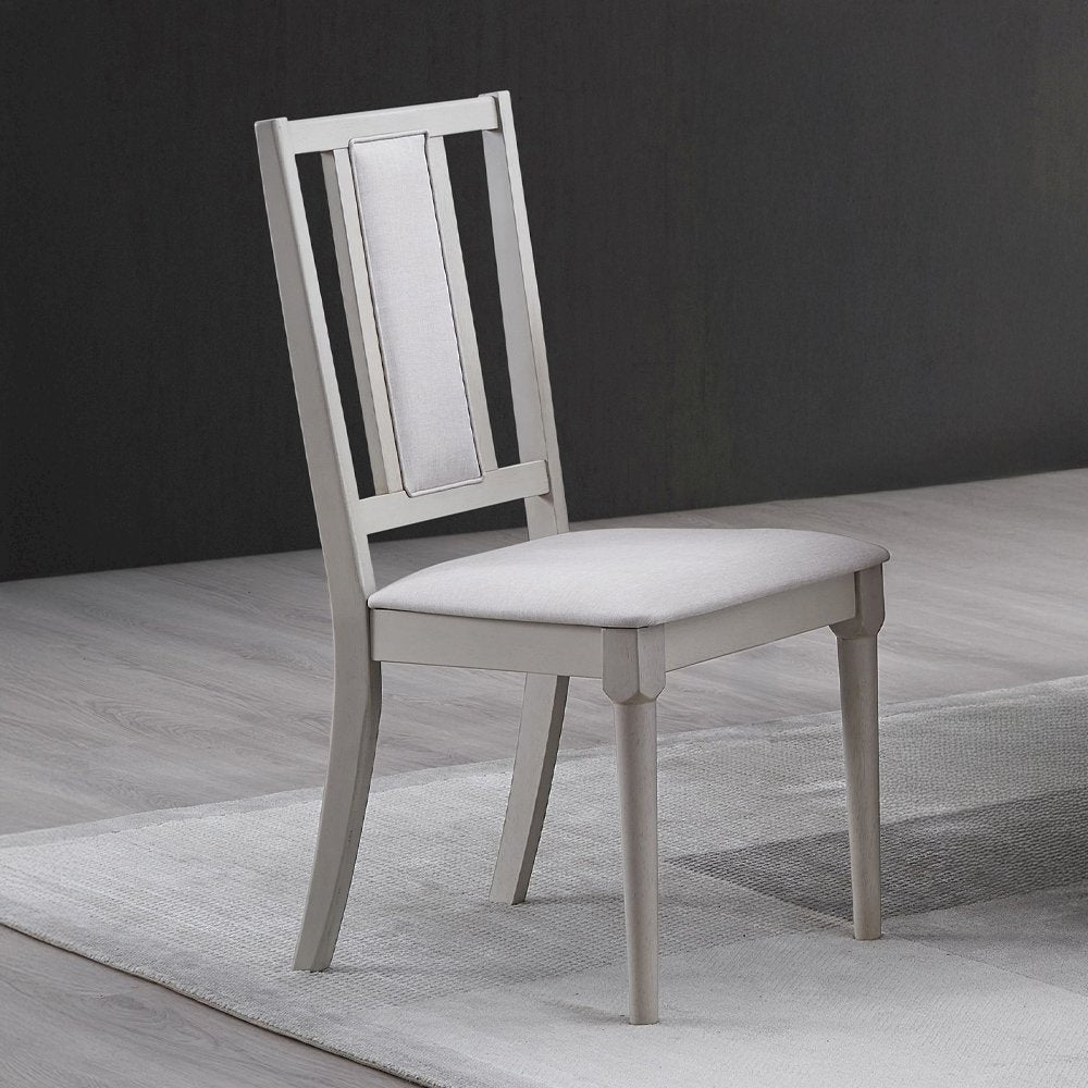 Marta Side Chair (Set-2), Beige Linen & Natural