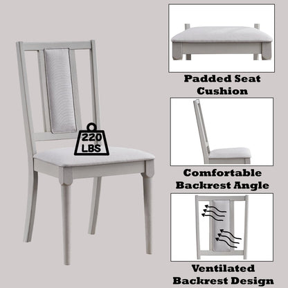 Marta Side Chair (Set-2), Beige Linen & Natural