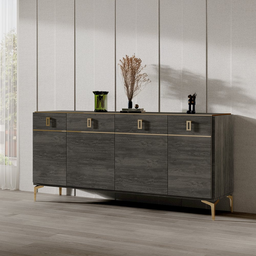 Venezia Server, Gray Oak High Gloss
