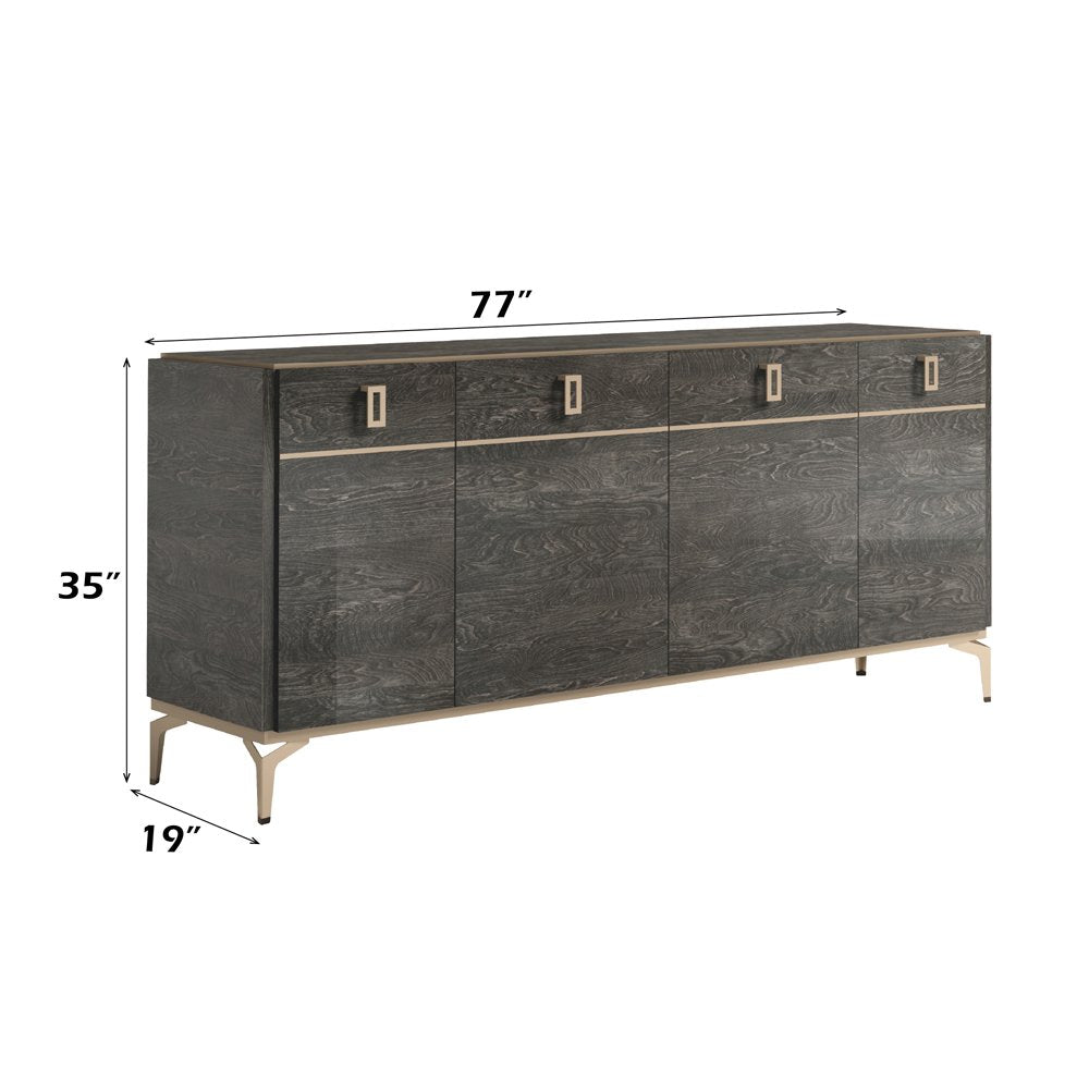 Venezia Server, Gray Oak High Gloss