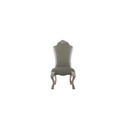 Dresden Side Chair (Set-2), Vintage Bone White & Leatherette