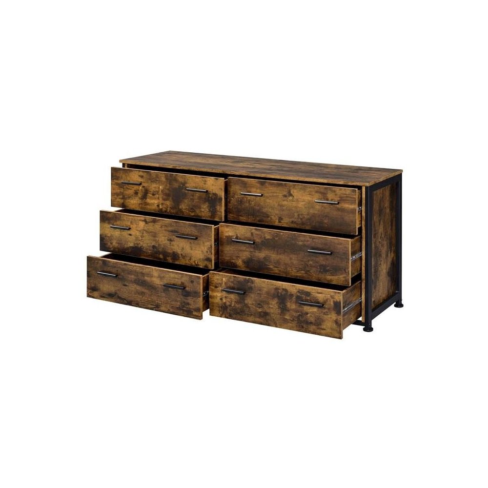 Juvanth Dresser, Rustic Oak & Black