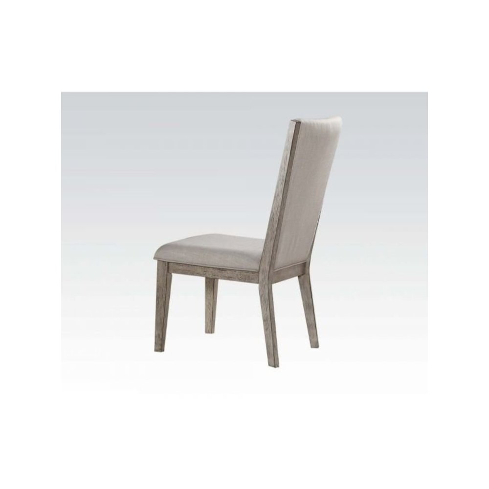Rocky Side Chair (Set-2), Fabric & Gray Oak