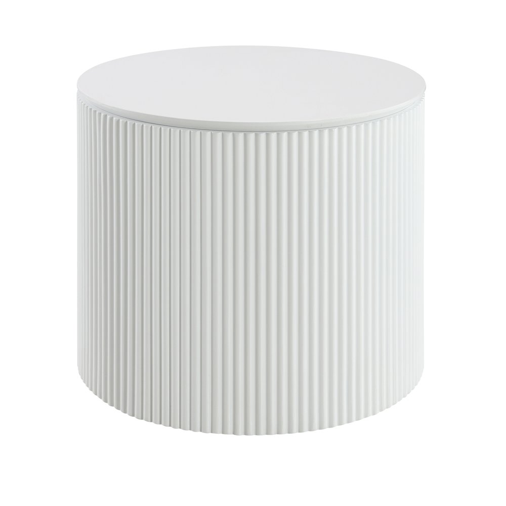 Dyllan End Table, White High Gloss
