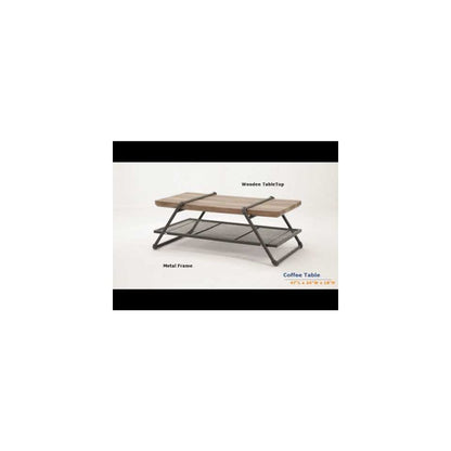 Brantley Coffee Table, Oak & Sandy Gray