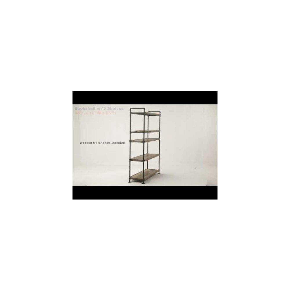 Brantley BookShelf, Oak & Sandy Black
