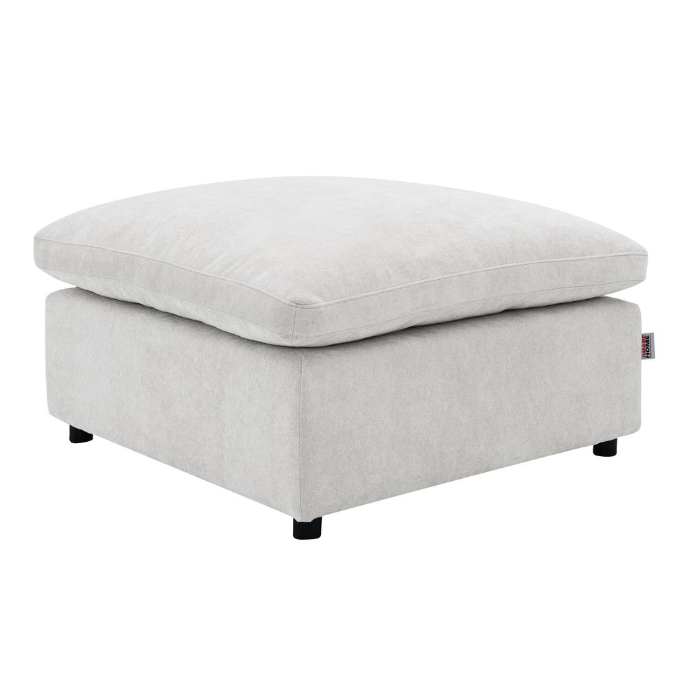 Naveen Modular - Ottoman, Ivory Linen