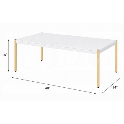Otrac Coffee Table, White & Gold