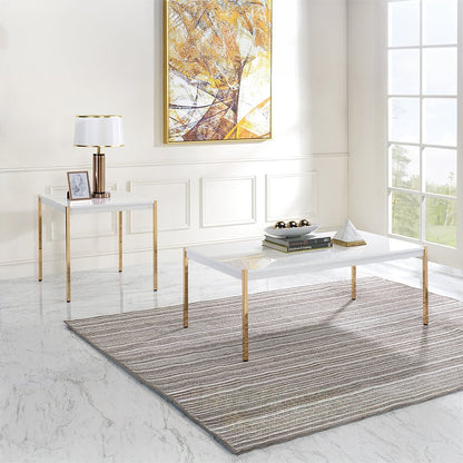 Otrac Coffee Table, White & Gold