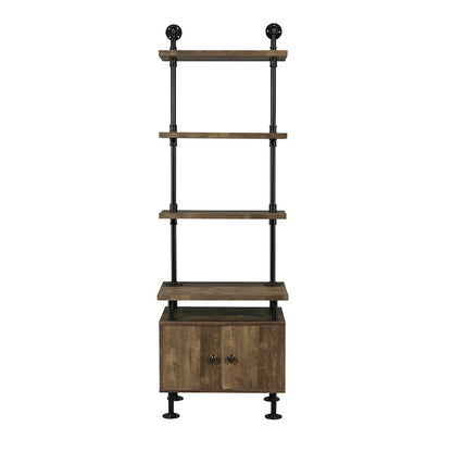 Ensata II TV Stand Side Pier, Rustic Oak & Black