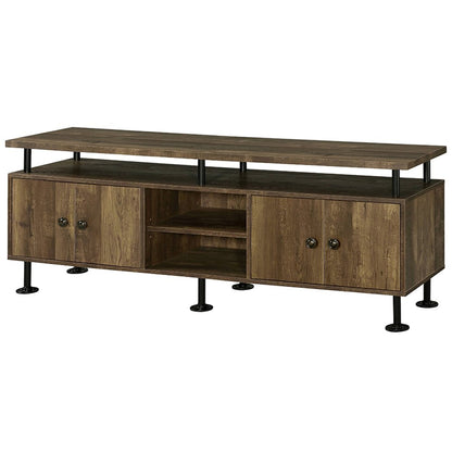 Ensata II TV Stand, Rustic Oak & Black