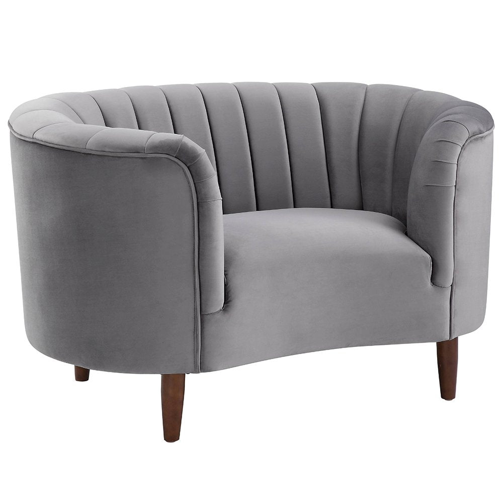 Millephri Chair, Gray Velvet