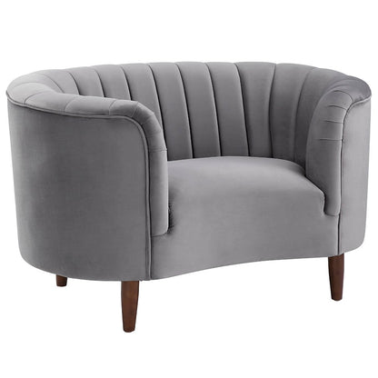Millephri Chair, Gray Velvet