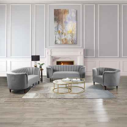 Millephri Chair, Gray Velvet