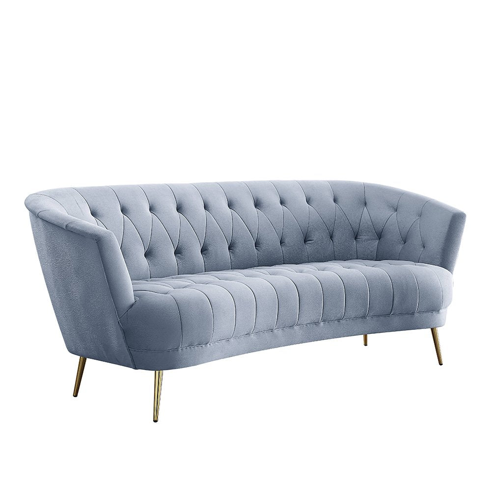 Bayram Sofa, Light Gray Velvet