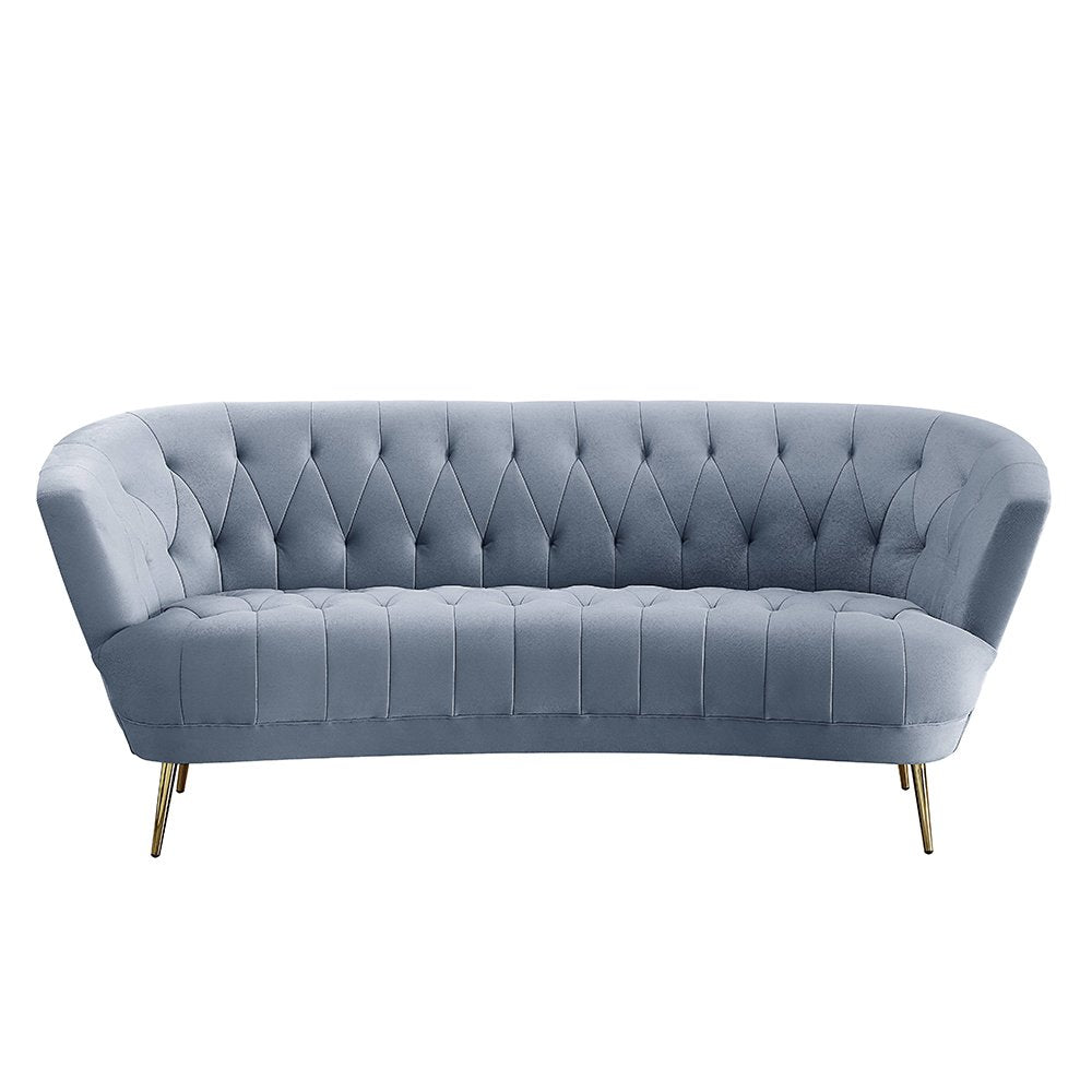Bayram Sofa, Light Gray Velvet