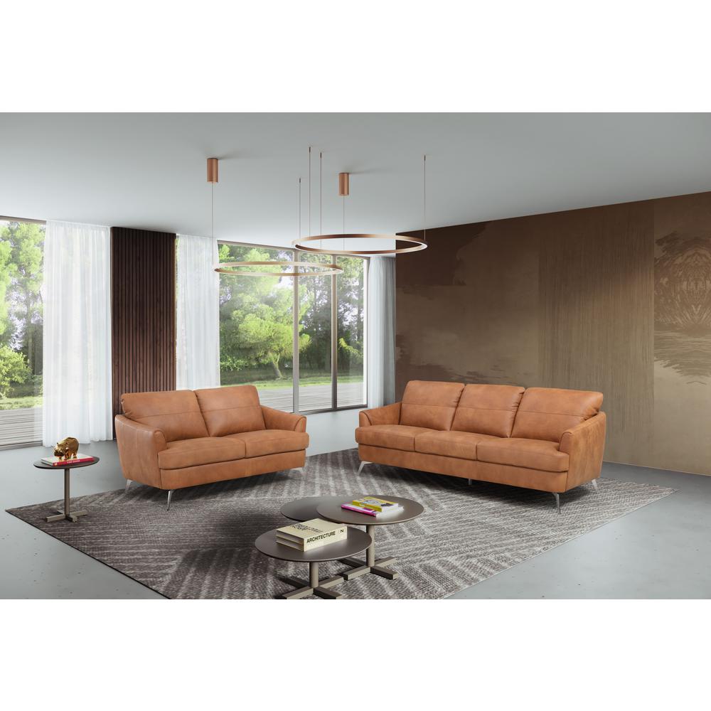Safi Sofa, Camel Top Grain Leather