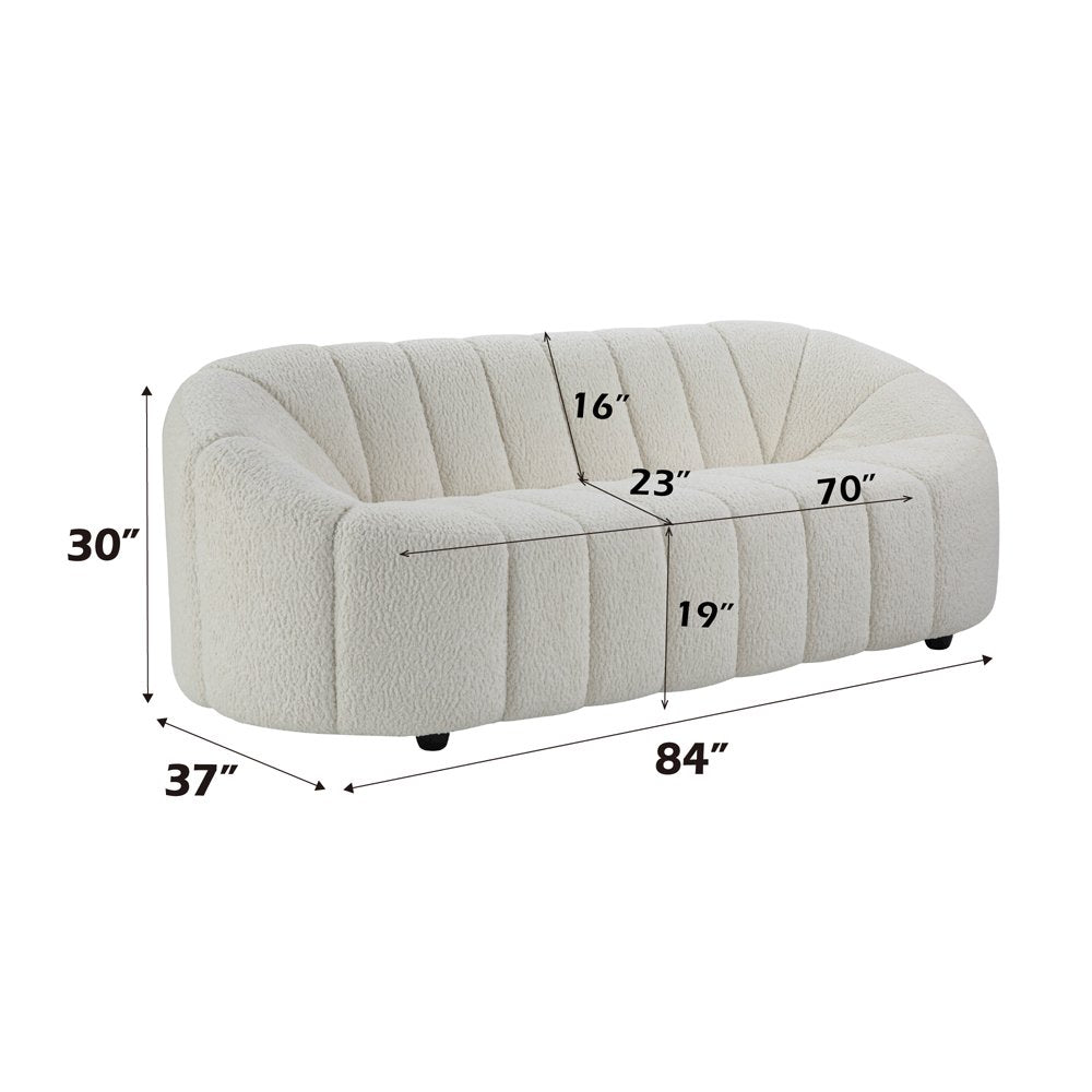 Osmash Sofa, White Teddy Sherpa