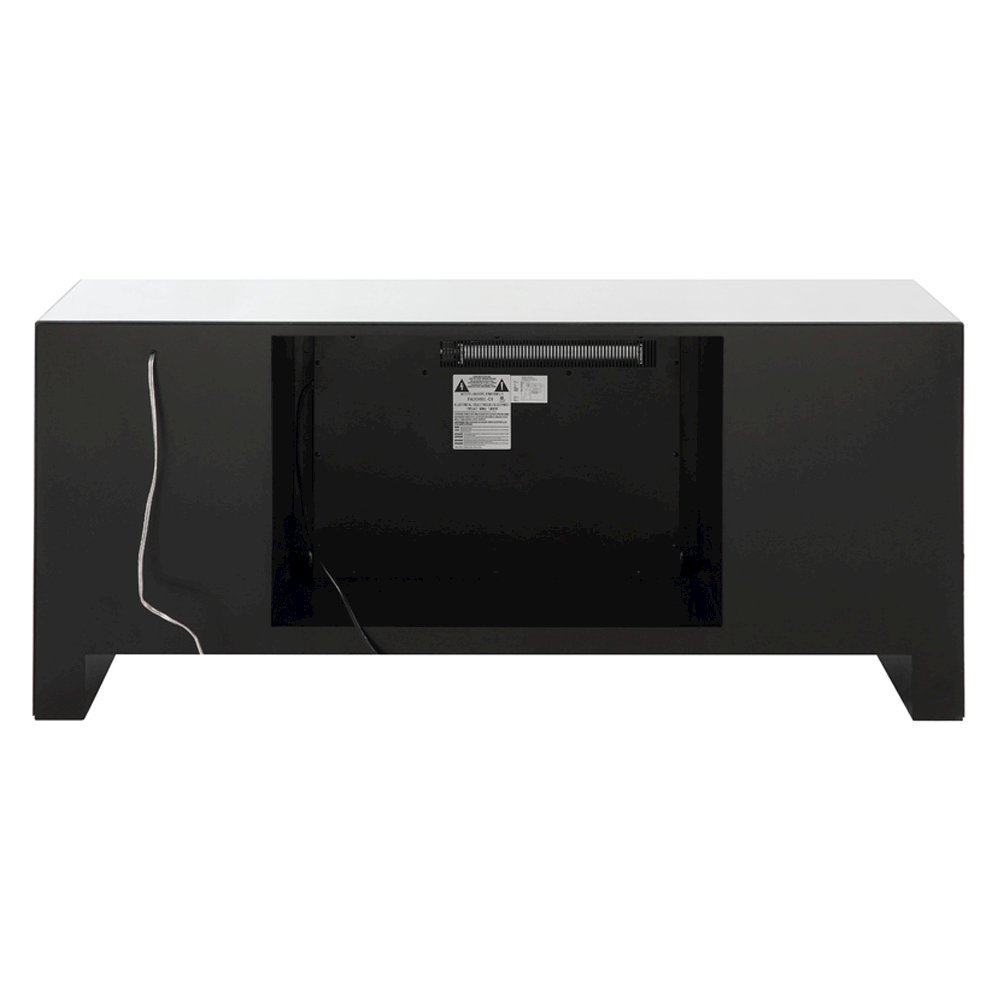 Noralie TV Stand w/Fireplace & LED, Mirrored & Faux Diamonds
