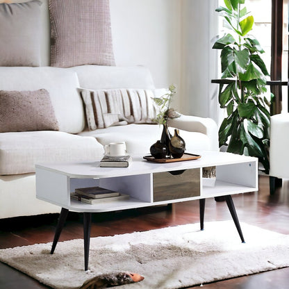Halima Coffee Table, White & Black