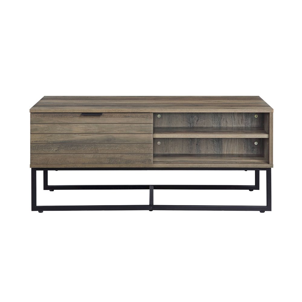 Homare Coffee Table, Rustic Oak & Black