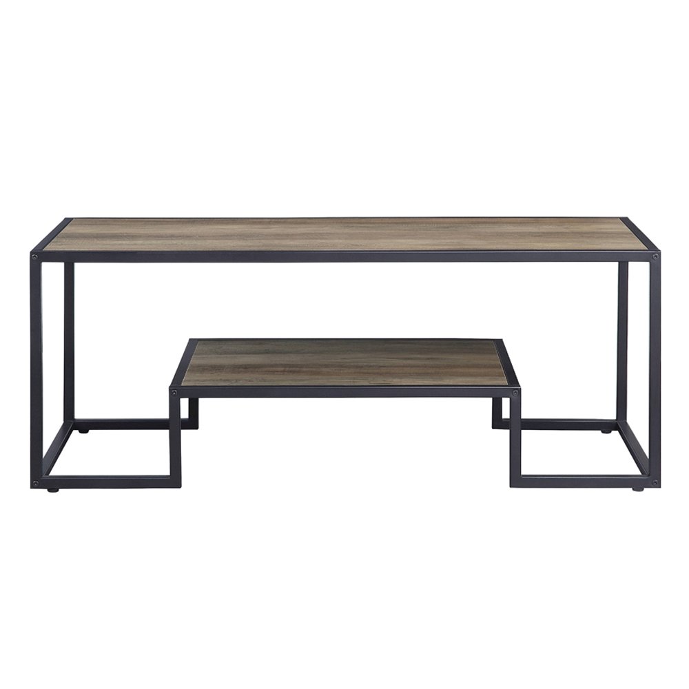 Idella Coffee Table, Rustic Oak & Black