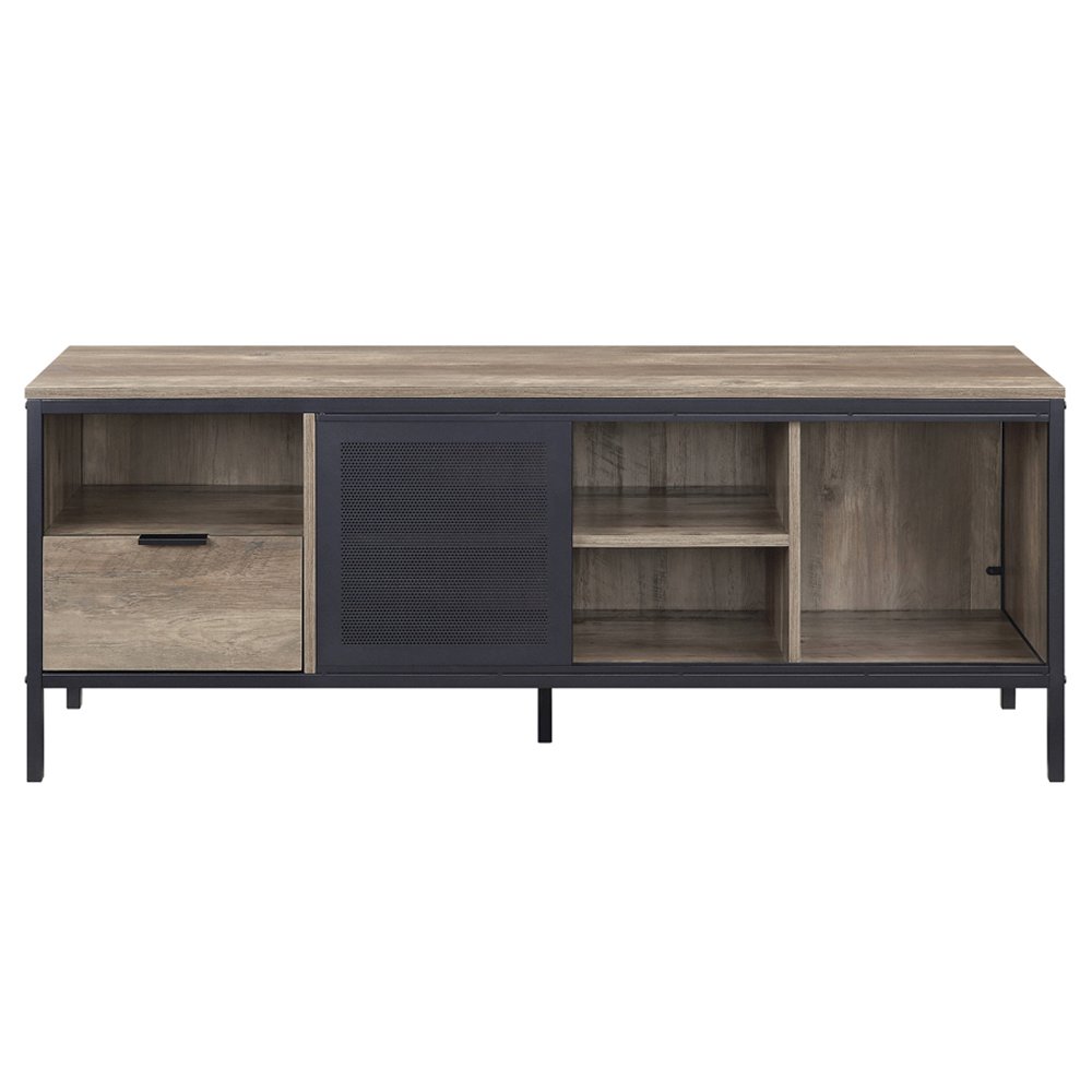 Nantan TV Stand, Rustic Oak & Black