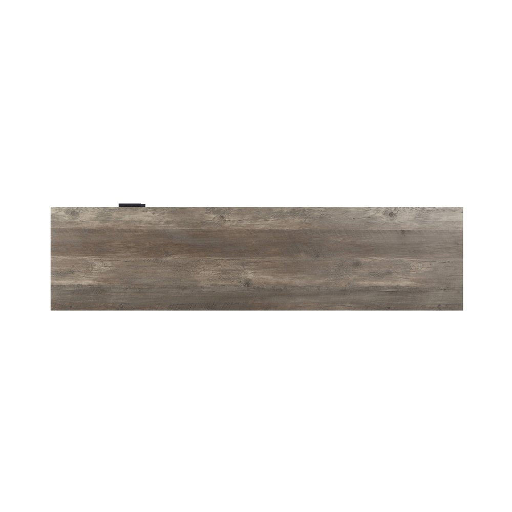 Nantan TV Stand, Rustic Oak & Black