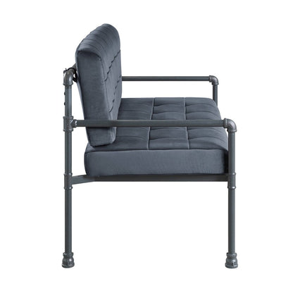 Brantley Loveseat, Gray Velvet & Sandy Gray
