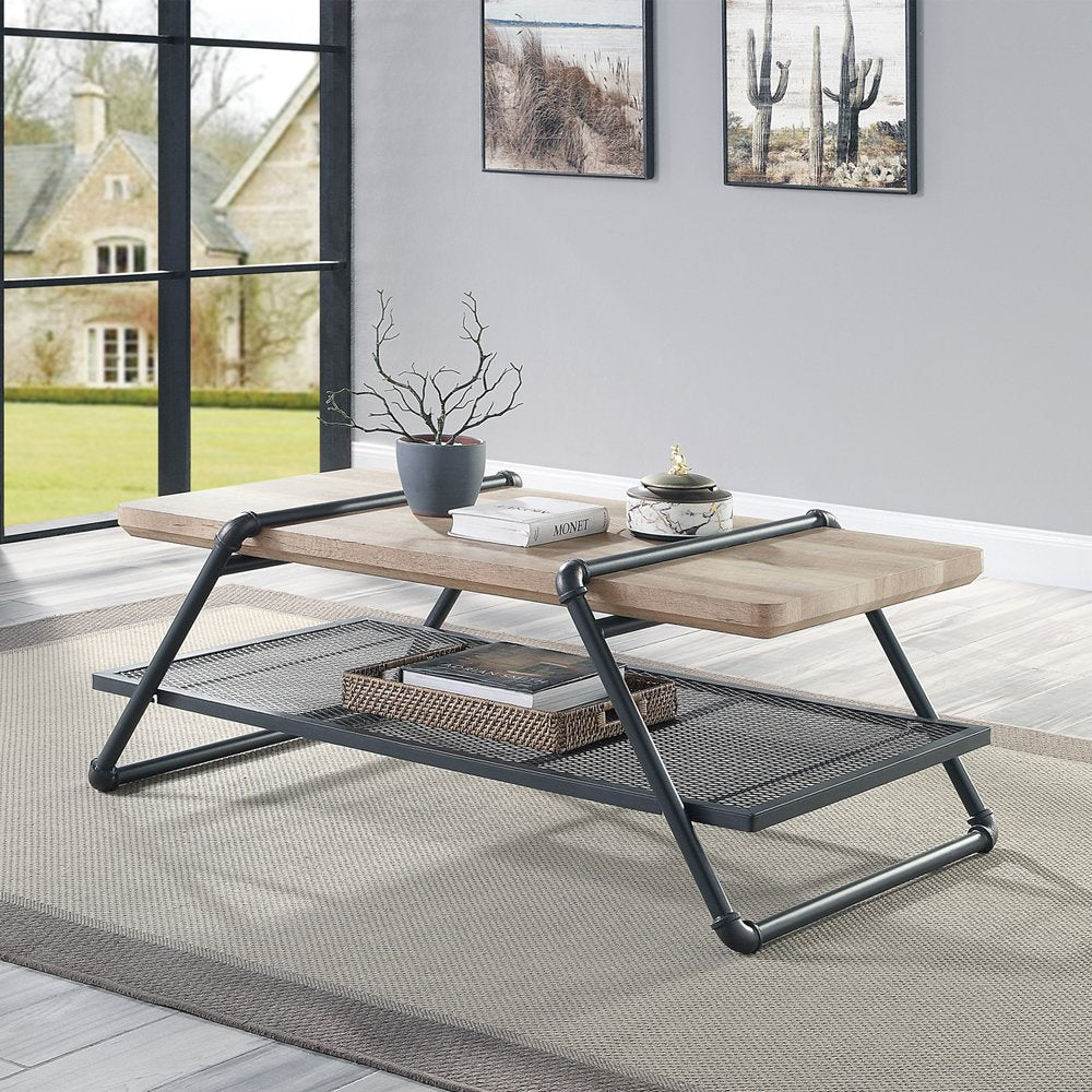 Brantley Coffee Table, Oak & Sandy Gray