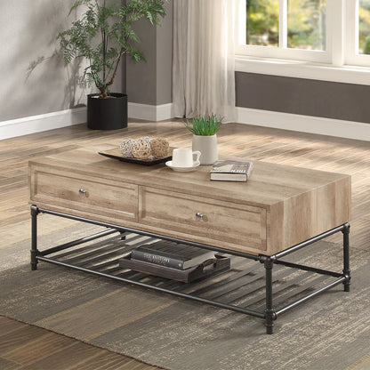 Brantley Coffee Table, Oak & Sandy Black