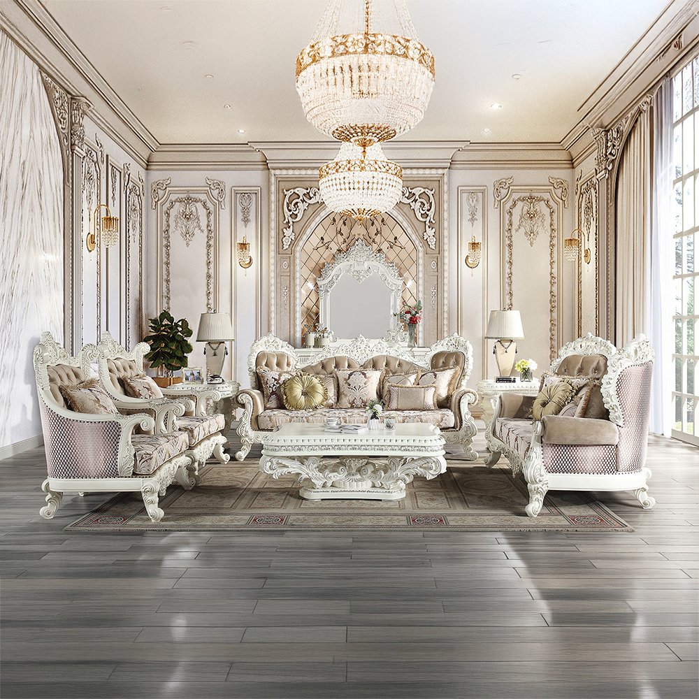Vanaheim Chair w/Pillow, Fabric & Antique White