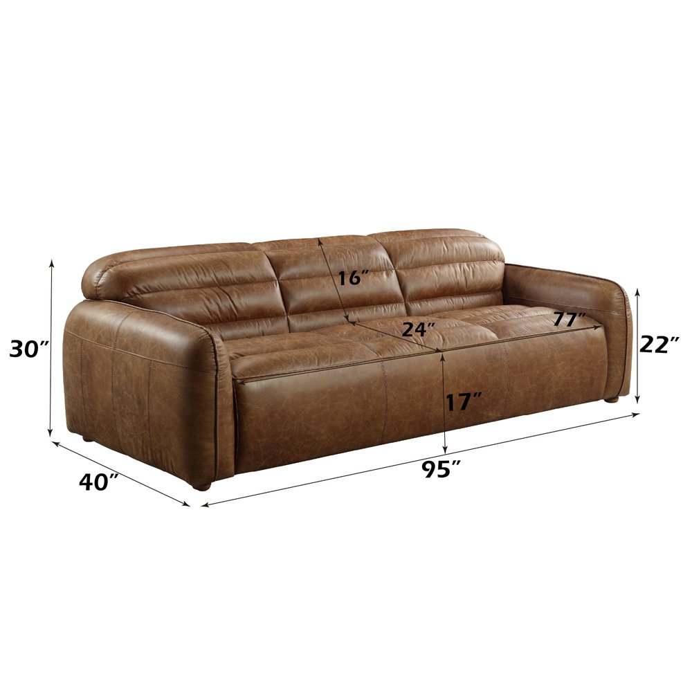Rafer Sofa, Cocoa Top Grain Leather